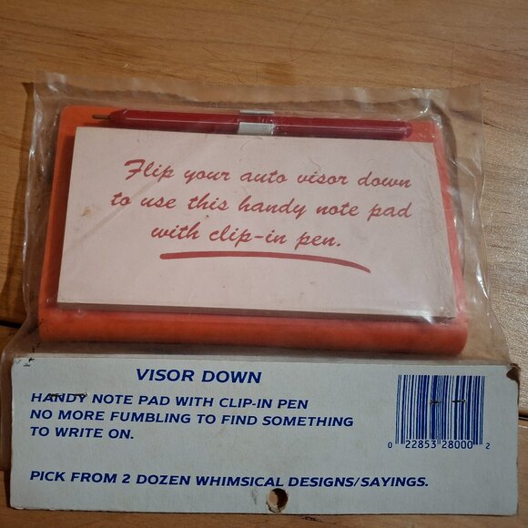 VERY RARE Vintage UNOPENED Auto Visor Note Pad And Pen - The Best Of Times - Picture 2 of 4